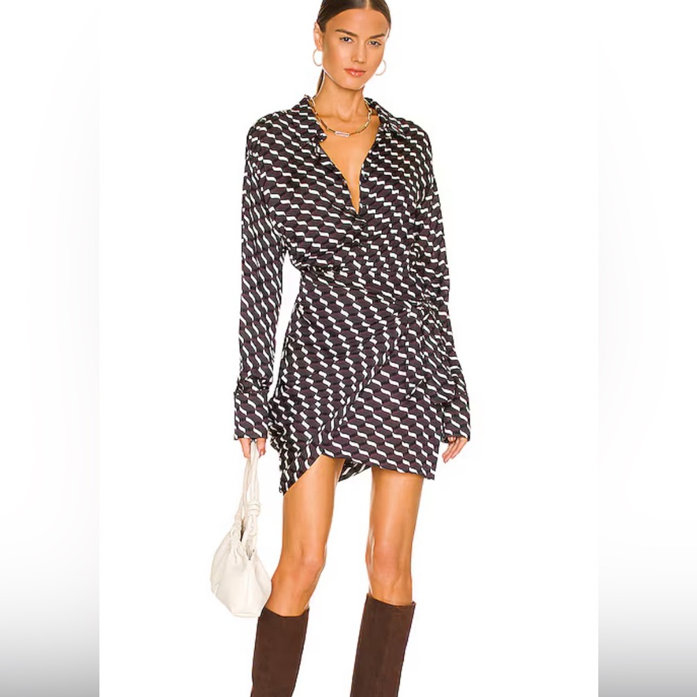 L’Academie Kamille wrap mini dress